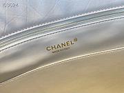 Chanel Diamond Check Leather Tote Shopping White Bag - AS6611 – 35x26x11 cm - 2