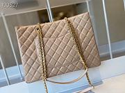 Chanel Diamond Check Leather Tote Shopping Tan Bag - AS6611 – 35x26x11 cm - 3