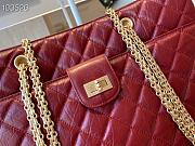 Chanel Diamond Check Leather Tote Shopping Red Bag - AS6611 – 35x26x11 cm - 2