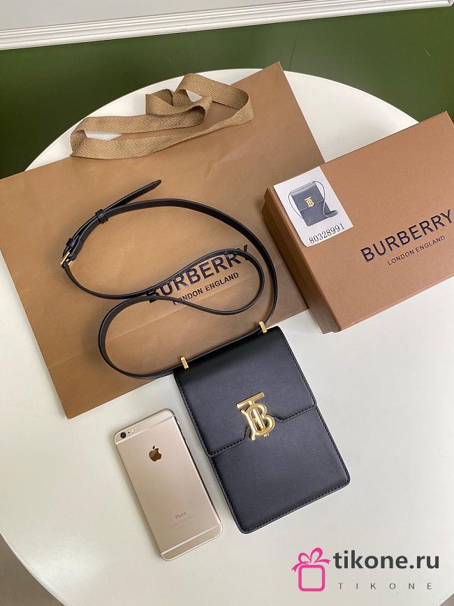 Burberry Robin Bag Golden Logo Black – 13.5 x 4.5 x 19 cm - 1