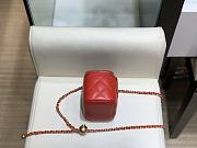 Chanel Mini Cosmetic Metal Ball Lambskin Red - A88828 - 8.5x11x7 cm - 3