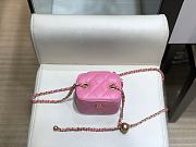 Chanel Mini Cosmetic Metal Ball Lambskin Pink - A88828 - 8.5x11x7 cm - 2