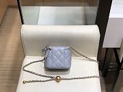 Chanel Mini Cosmetic Metal Ball Lambskin Grey - A88828 - 8.5x11x7 cm - 5