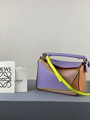 Loewe Puzzle Bag In Calfskin Purple/Pink/Brown – 18x12.5x8 cm - 6