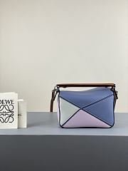 Loewe Puzzle Bag In Calfskin Navy Blue/Purple – 18x12.5x8 cm - 3