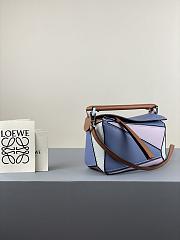 Loewe Puzzle Bag In Calfskin Navy Blue/Purple – 18x12.5x8 cm - 2