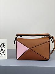 Loewe Puzzle Bag In Calfskin Brown/Pink– 18x12.5x8 cm - 6