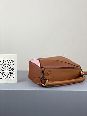 Loewe Puzzle Bag In Calfskin Brown/Pink– 18x12.5x8 cm - 2