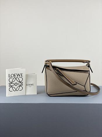 Loewe Mini Puzzle Bag In Calfskin Sand – 18x12.5x8cm