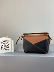 Loewe Puzzle Bag In Calfskin Black/Brown – 18x12.5x8 cm - 2