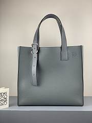 Loewe Buckle Tote Handbag Embossed Anagram Light Blue – 36x33x17 cm - 1