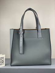 Loewe Buckle Tote Handbag Embossed Anagram Light Blue – 36x33x17 cm - 6