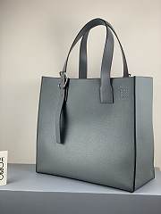 Loewe Buckle Tote Handbag Embossed Anagram Light Blue – 36x33x17 cm - 4