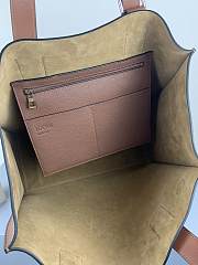 Loewe Buckle Tote Handbag Embossed Anagram Brown – 36x33x17 cm - 3