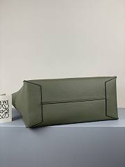 Loewe Buckle Tote Handbag Embossed Anagram Green – 36x33x17 cm - 6