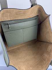 Loewe Buckle Tote Handbag Embossed Anagram Green – 36x33x17 cm - 5