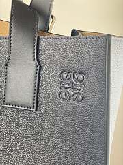 Loewe Buckle Tote Handbag Embossed Anagram Navy Blue – 36x33x17 cm - 2