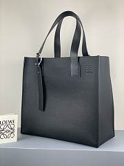 Loewe Buckle Tote Handbag Embossed Anagram Black – 36x33x17 cm - 3