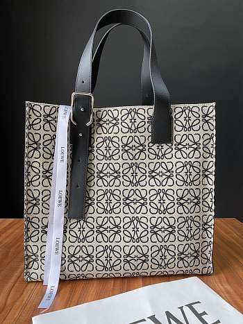 Loewe Buckle Tote Handbag Embossed Anagram Pattern – 36x33x17 cm