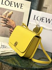 Loewe Goya Mini bag in silk calfskin Yellow – 18.5x12.5x6 cm  - 3