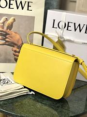 Loewe Goya Mini bag in silk calfskin Yellow – 18.5x12.5x6 cm  - 4