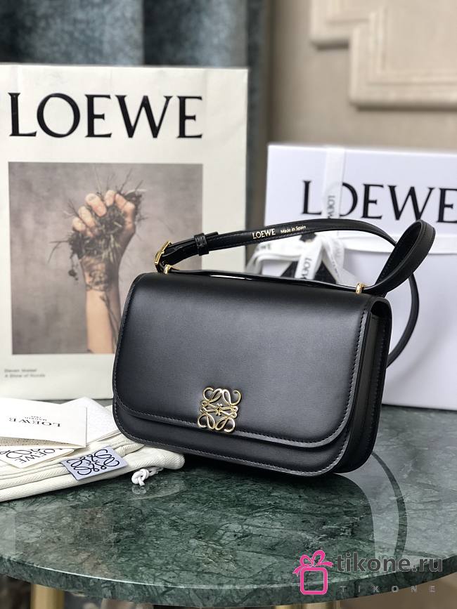 Loewe Goya Mini bag in silk calfskin Black – 18.5x12.5x6 cm  - 1