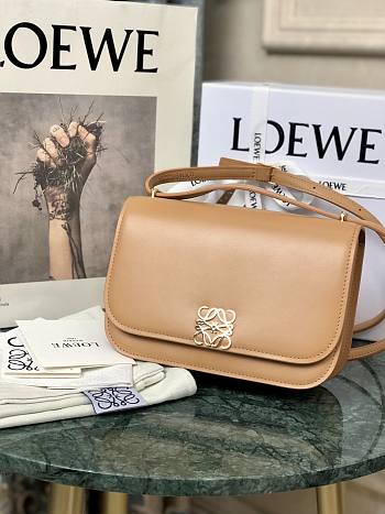 Loewe Goya Mini bag in silk calfskin Warm Desert  – 18.5x12.5x6 cm