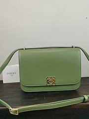 Loewe Goya Mini bag in silk calfskin Avocado Green – 18.5x12.5x6 cm - 1