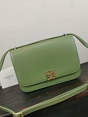 Loewe Goya Mini bag in silk calfskin Avocado Green – 18.5x12.5x6 cm - 4