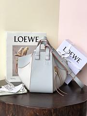 Loewe Hammock Tote Bag In Calfskin Gray Blue – 29x14x26 cm - 1