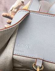 Loewe Hammock Tote Bag In Calfskin Gray Blue – 29x14x26 cm - 4