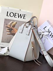 Loewe Hammock Tote Bag In Calfskin Gray Blue – 29x14x26 cm - 2