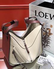 Loewe Hammock Tote Bag In Calfskin Red White – 29x14x26 cm - 5