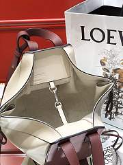 Loewe Hammock Tote Bag In Calfskin Red White – 29x14x26 cm - 4