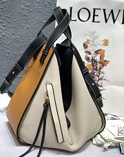 Loewe Hammock Tote Bag In Calfskin Yellow White Black – 29x14x26 cm - 4