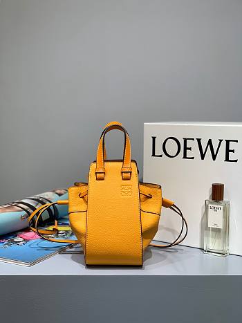 Loewe Hammock Mini Tote Bag In Calfskin Yellow – 19.5x17x11 cm