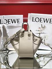 Loewe Hammock Mini Tote Bag In Calfskin White – 19.5x17x11 cm - 1