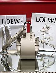 Loewe Hammock Mini Tote Bag In Calfskin White – 19.5x17x11 cm - 3