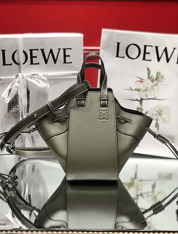 Loewe Hammock Mini Tote Bag In Calfskin Avocado Green – 19.5x17x11 cm