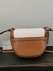 Loewe Small Gate Bag Canvas And Cow Leather White/Brown – 20x19x11 cm - 5