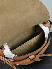 Loewe Small Gate Bag Canvas And Cow Leather White/Brown – 20x19x11 cm - 2