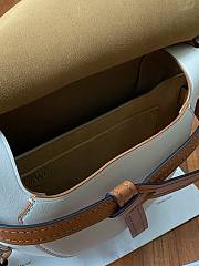 Loewe Small Gate Bag Canvas And Cow Leather Blue/White – 20x19x11 cm - 5