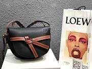 Loewe Small Gate Bag Canvas And Cow Leather Black/Brown – 20x19x11 cm - 1