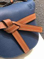 Loewe Small Gate Bag Canvas And Cow Leather Blue – 20x19x11 cm - 3