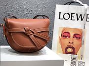 Loewe Small Gate Bag Canvas And Cow Leather All Brown – 20x19x11 cm - 1