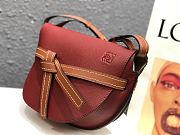 Loewe Small Gate Bag Canvas And Cow Leather Brown/Red – 20x19x11 cm - 6