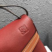 Loewe Small Gate Bag Canvas And Cow Leather Brown/Red – 20x19x11 cm - 4