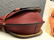 Loewe Small Gate Bag Canvas And Cow Leather Brown/Red – 20x19x11 cm - 2