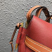 Loewe Small Gate Bag Canvas And Cow Leather Brown/Red – 20x19x11 cm - 3