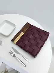 Bottega Veneta Snap Napa Leather Burgundy - 27x5x28 cm - 6